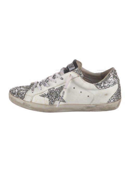 Golden Goose Leather Printed Sneakers