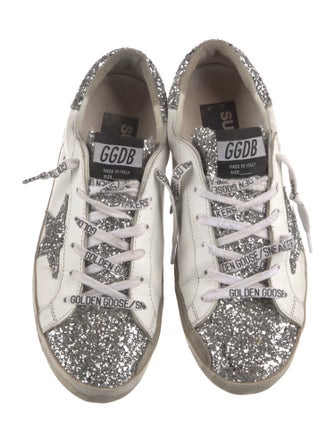 Golden Goose Leather Printed Sneakers