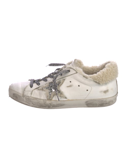 Golden Goose Leather Printed Sneakers
