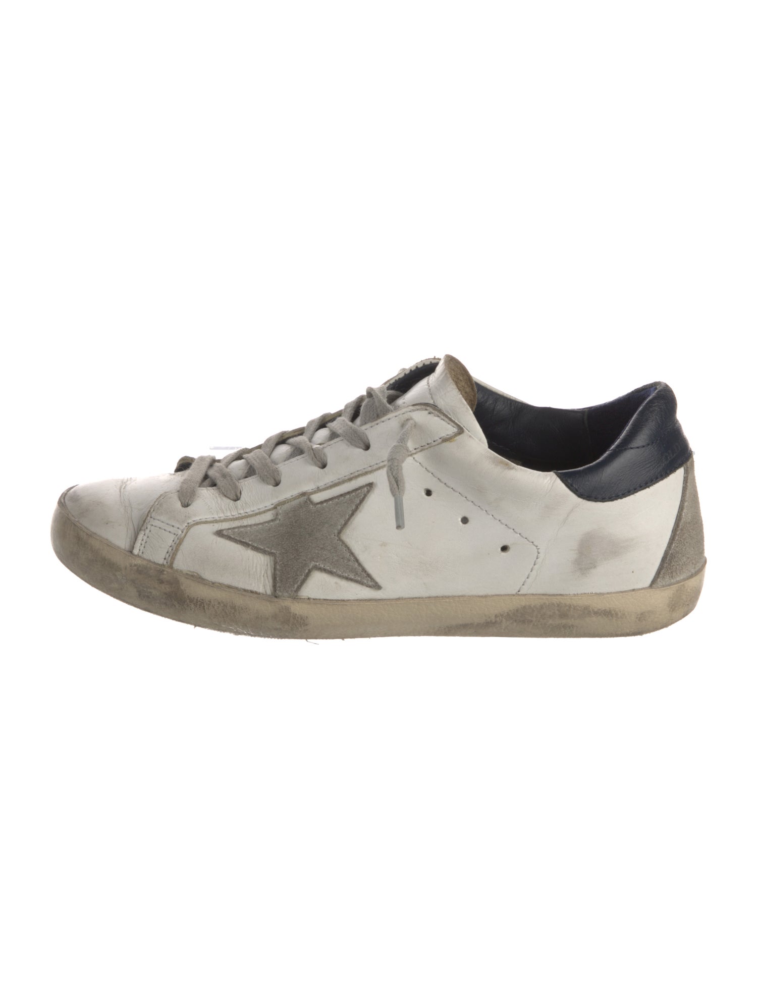 Golden Goose Leather Printed Sneakers