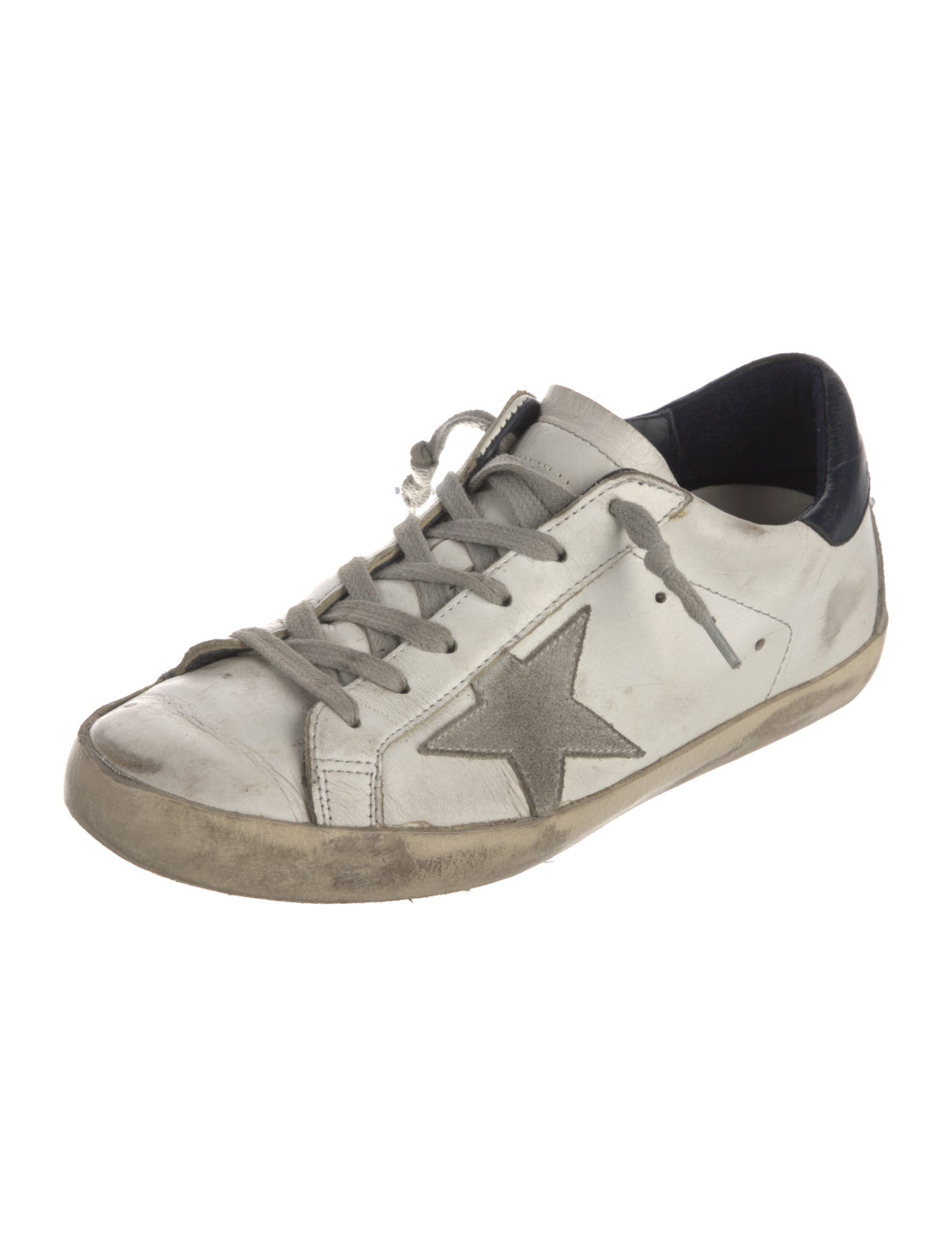 Golden Goose Leather Printed Sneakers
