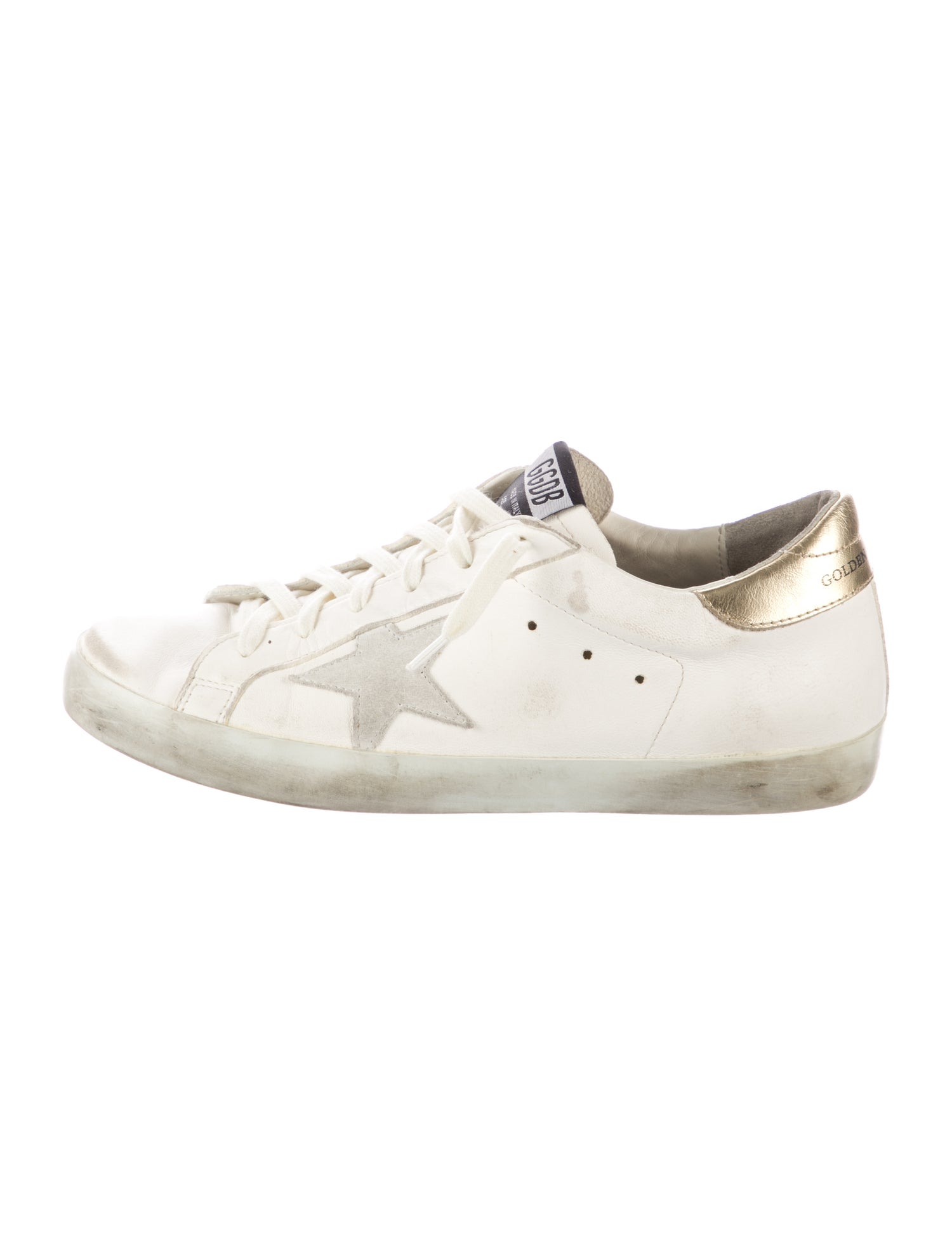 Golden Goose Leather Graphic Print Sneakers