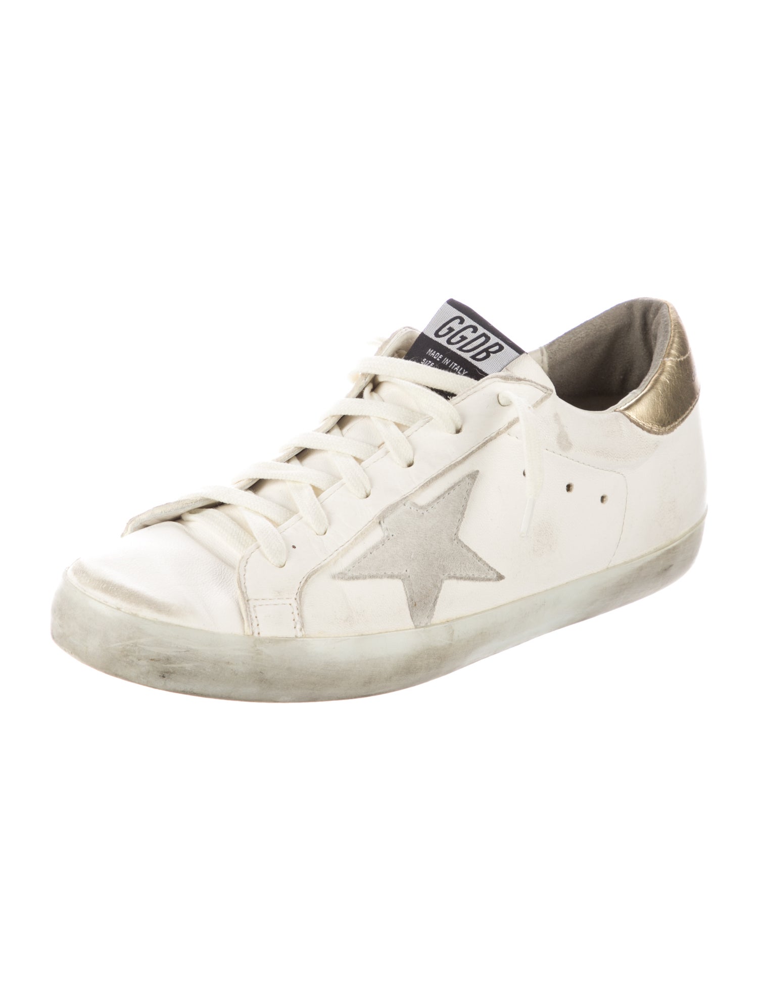 Golden Goose Leather Graphic Print Sneakers