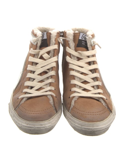 Golden Goose Leather Printed Sneakers