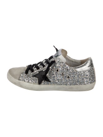Golden Goose Glitter Printed Sneakers