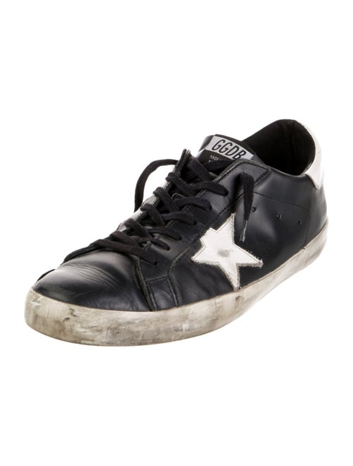 Golden Goose Leather Printed Sneakers