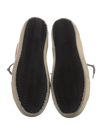 Golden Goose Leather Printed Sneakers