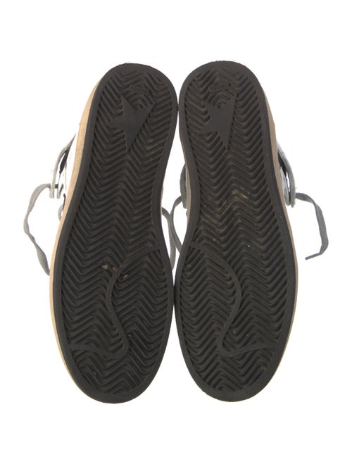 Golden Goose Leather Printed Wedge Sneakers