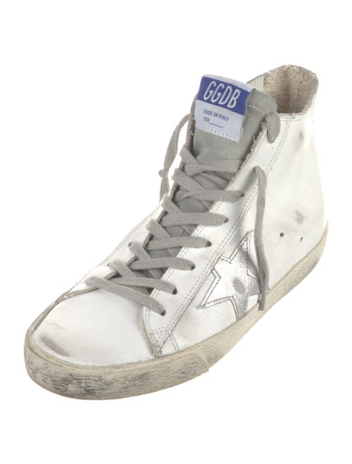Golden Goose Leather Printed Sneakers