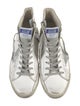 Golden Goose Leather Printed Sneakers