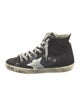 Golden Goose Denim Printed Wedge Sneakers