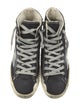 Golden Goose Denim Printed Wedge Sneakers