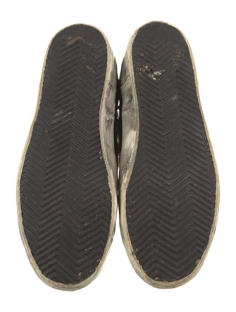 Golden Goose Denim Printed Wedge Sneakers