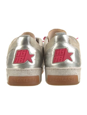 Golden Goose Leather Animal Print Sneakers
