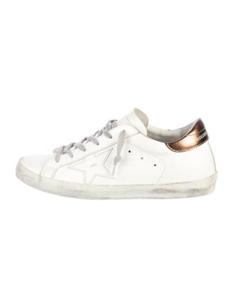Golden Goose Leather Printed Sneakers