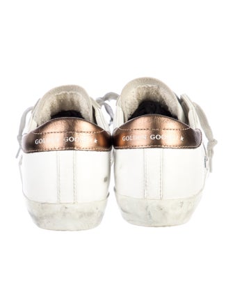 Golden Goose Leather Printed Sneakers