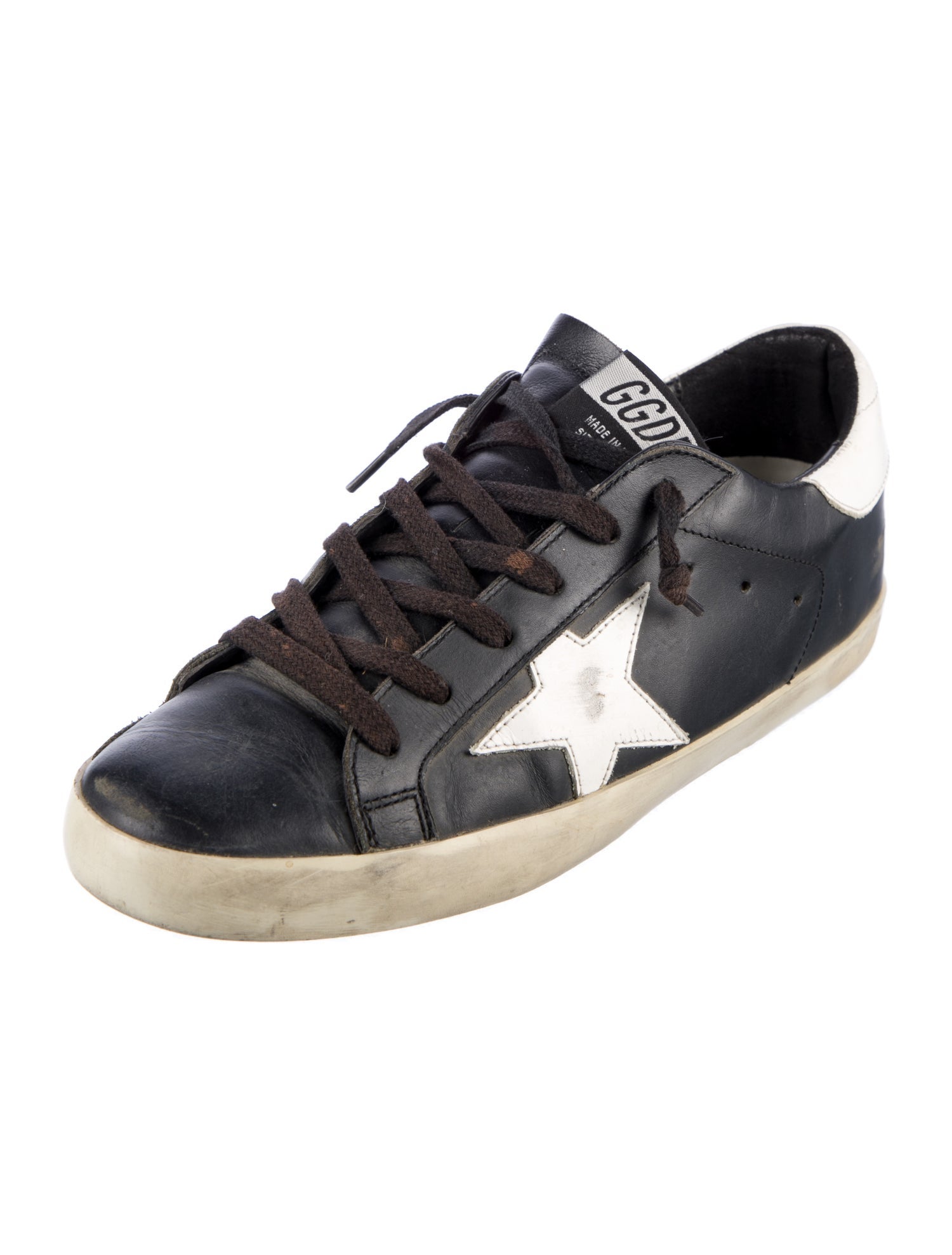 Golden Goose Leather Printed Sneakers