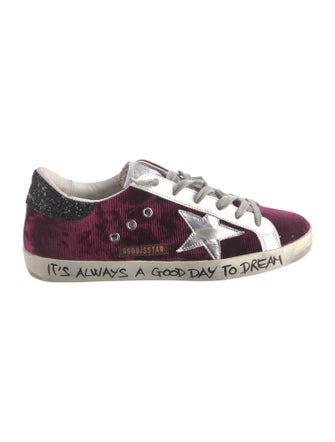 Golden Goose Velvet Printed Sneakers