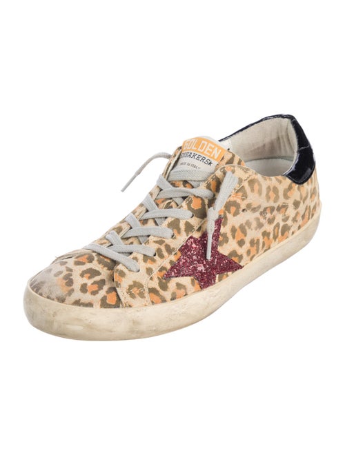 Golden Goose Suede Animal Print Sneakers
