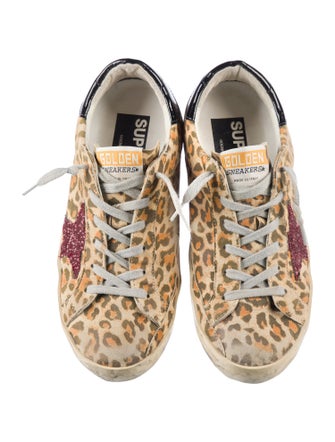 Golden Goose Suede Animal Print Sneakers