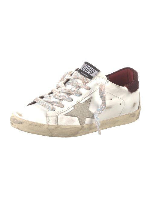 Golden Goose Leather Printed Sneakers