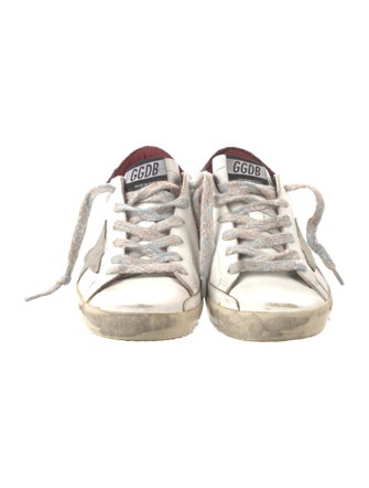 Golden Goose Leather Printed Sneakers