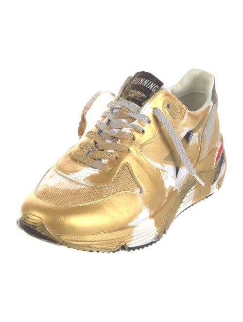 Golden Goose Leather Printed Athletic Sneakers