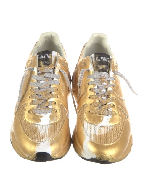 Golden Goose Leather Printed Athletic Sneakers