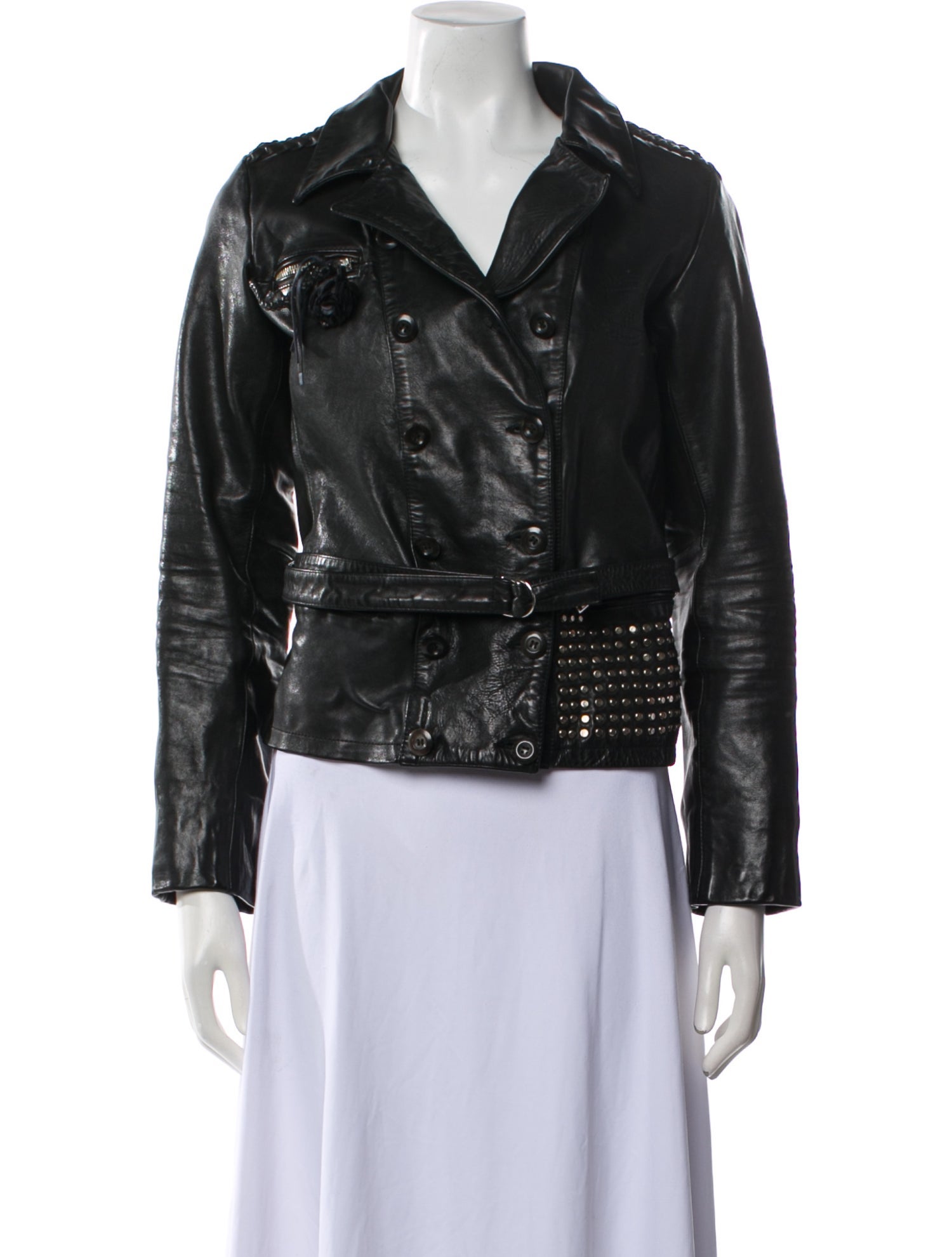 Golden Goose Vintage Leather Biker Jacket