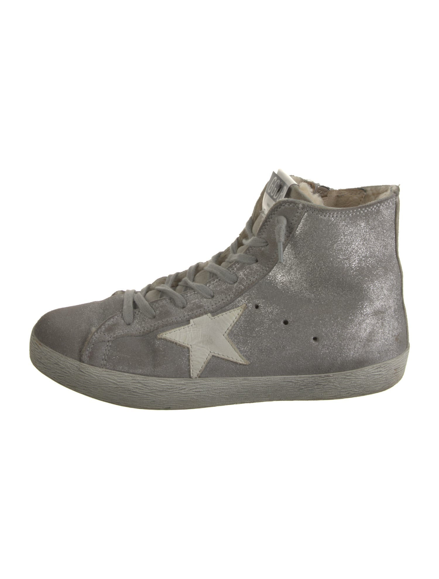 Golden Goose Leather Printed Sneakers