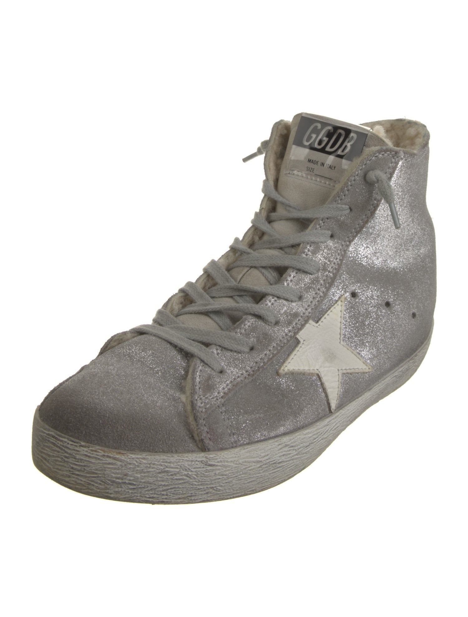 Golden Goose Leather Printed Sneakers