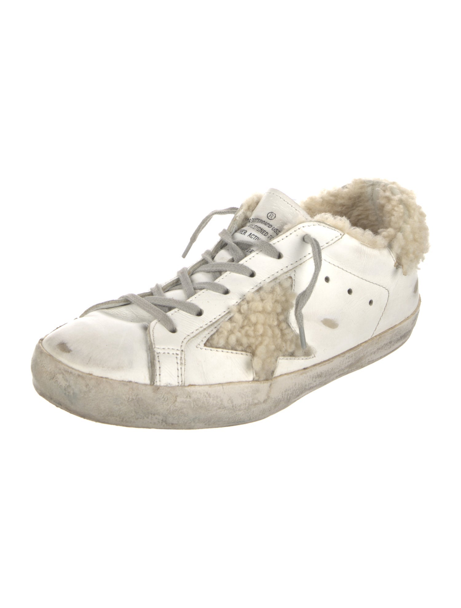 Golden Goose Leather Animal Print Sneakers