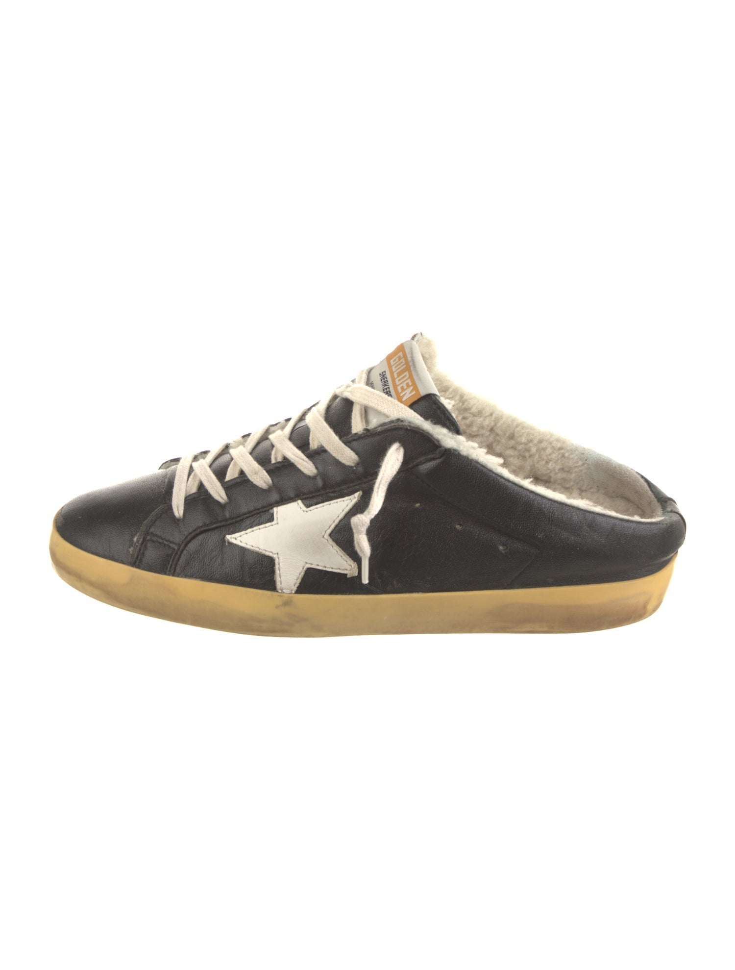 Golden Goose Leather Printed Sneakers