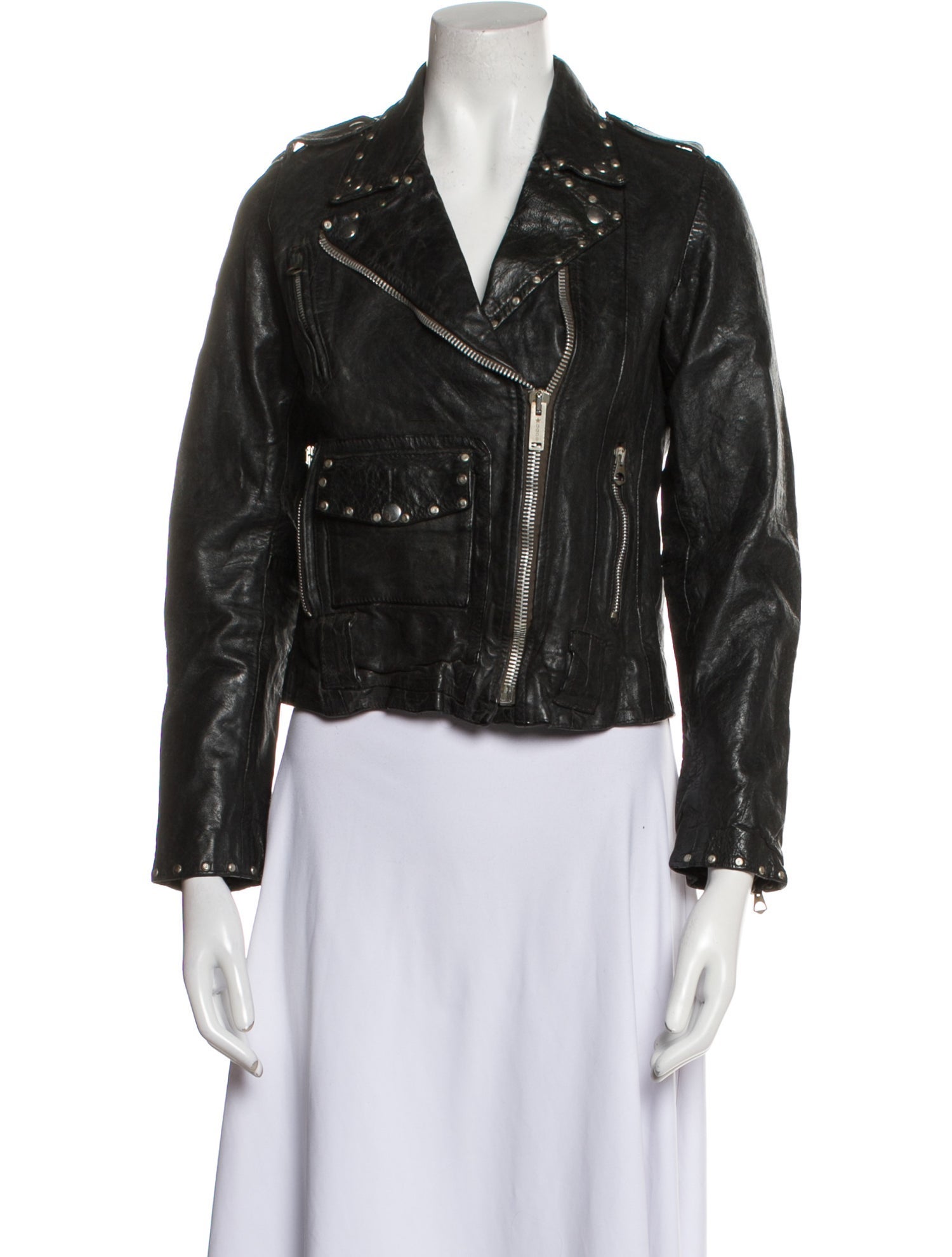Golden Goose Leather Biker Jacket