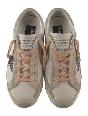 Golden Goose Leather Printed Sneakers