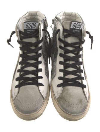 Golden Goose Glitter Animal Print Sneakers