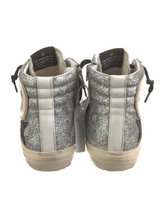 Golden Goose Glitter Animal Print Sneakers