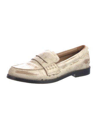 Golden Goose Leather Distressed Accents Loafers