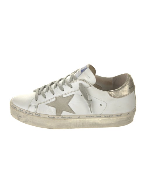 Golden Goose Leather Printed Sneakers