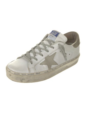 Golden Goose Leather Printed Sneakers