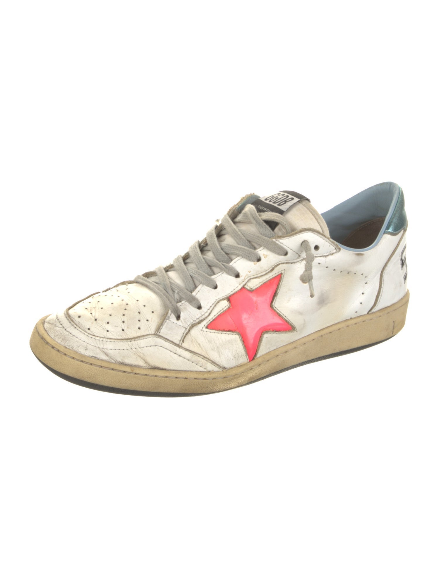Golden Goose Leather Printed Sneakers
