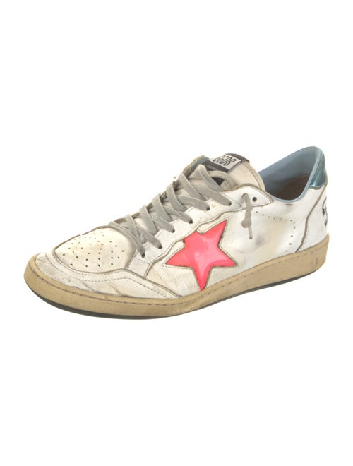 Golden Goose Leather Printed Sneakers