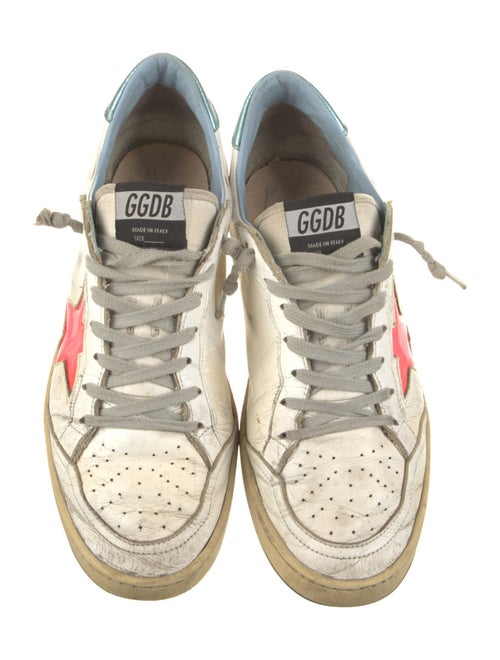Golden Goose Leather Printed Sneakers
