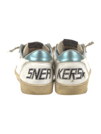 Golden Goose Leather Printed Sneakers