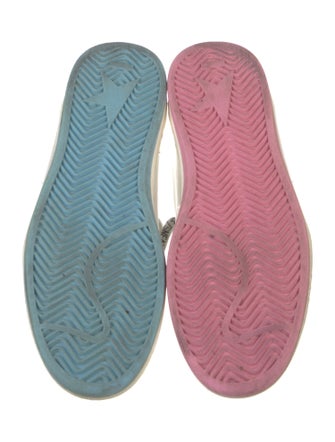 Golden Goose Leather Glitter Accents Sneakers