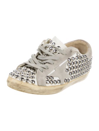 Golden Goose Leather Printed Sneakers