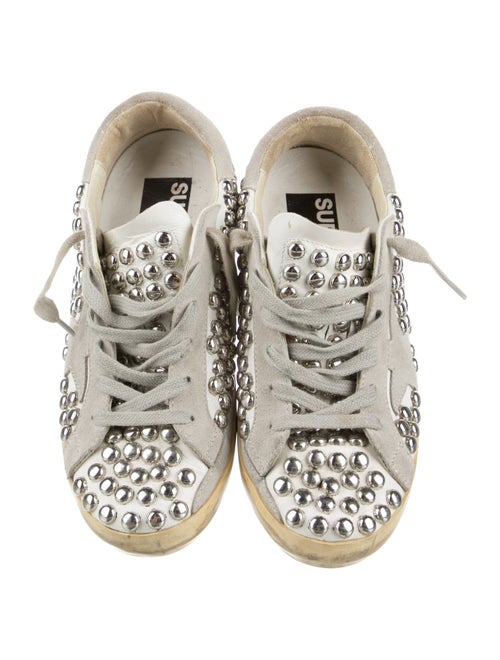Golden Goose Leather Printed Sneakers