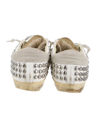 Golden Goose Leather Printed Sneakers