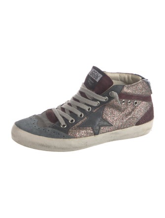 Golden Goose Glitter Printed Sneakers