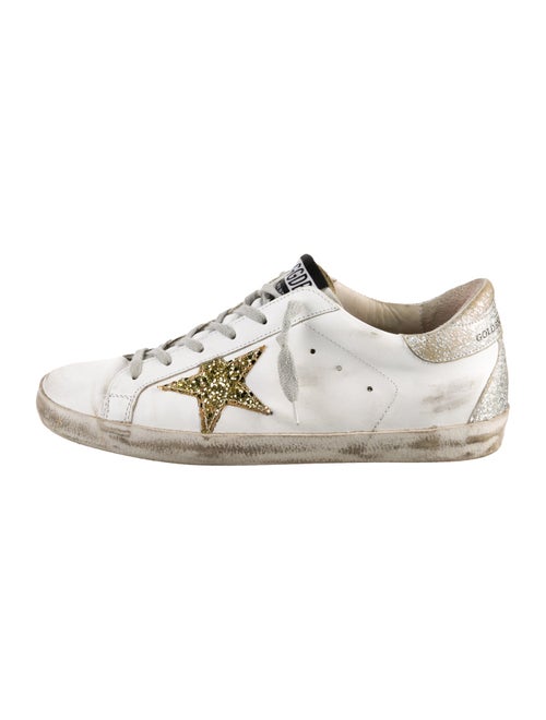 Golden Goose Leather Printed Sneakers